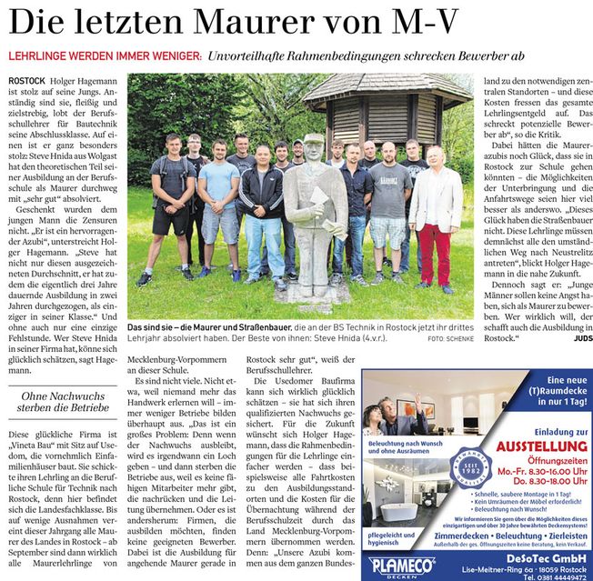 Der letzte Mauerer von M-V